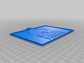 floresta chaveiro 2d a arte personalizado 3d print model - Mito3D