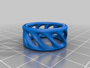easy twist ring design rings 3d print model - Mito3D