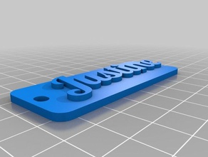 justine chaveiros personalizado 3d print model - Mito3D
