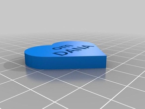 om dana coração sinais logotipos personalizado 3d print model - Mito3D
