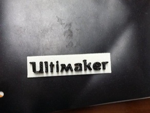ultimaker logo nameplate singledual extrusion 3d printing nameplates ultimaker1 ultimaker2 1 2 printer original 3d print model - Mito3D