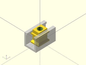 parametrik bi-kat kapı üst ray rehberi yedek parçalar çift katlamalı openscad 3d print model - Mito3D