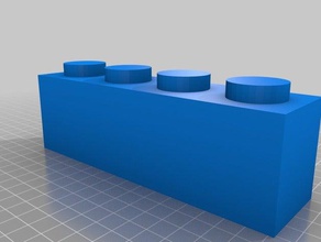1x4 lego castelo de areia do molde brinquedos jogos personalizado 3d print model - Mito3D