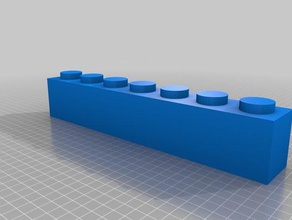 1x7 lego castillos de arena molde los juguetes juegos personalizado 3d print model - Mito3D