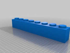 1x8 lego sandcastle mold toys games customized 3d print model - Mito3D