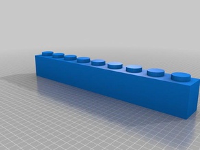 1x9 lego sandcastle mold toys games customized 3d print model - Mito3D