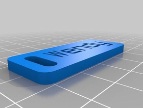 wendy luggage tag organization customized 3d print model - Mito3D