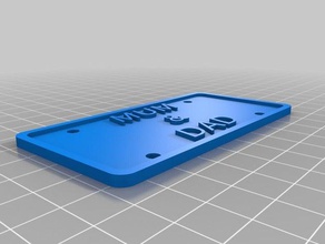 mum&dad licence plate signs logos customized 3d print model - Mito3D