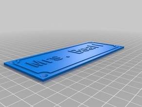 placa de nome sinais logotipos personalizado 3d print model - Mito3D