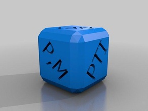 cube letter 2 part dice 3d print model - Mito3D