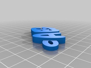 aeg keyring organization customized 3d print model - Mito3D