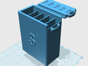 cofre para moedas convergente&ccedil&atildeo valores 3d impressão 3d print model - Mito3D