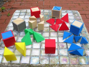sezionato cubi per la matematica openscad 3d print model - Mito3D