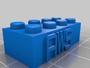 aws-block Bau - Spielzeug angepasst 3d print model - Mito3D