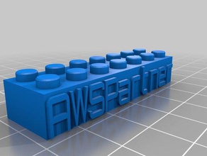 awspartner block Bau - Spielzeug angepasst 3d print model - Mito3D