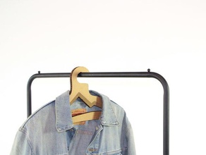 mountain clothes hanger fashion cardboard clothing coat fablab laser lasercut cutter minimalist 3d print model - Mito3D