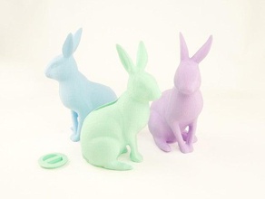 bunny banka ev bubblegum mavi Paskalya tavşanı para kutusu tasarrufu nane krem tavşan bahar şekerparem 3d print model - Mito3D