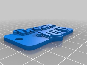 kahverengi Anahtarlık özelleştirilmiş 3d print model - Mito3D