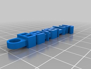 amy customized message keychain organization 3d print model - Mito3D