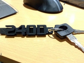 mercedes w123 240d keyring keychains 3d print model - Mito3D