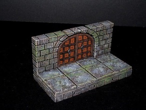 openforge 20 cut stone arched doorway toy game accessories dnd tiles dungeon miniatures openforge2 pathfinder rpg tabletop terrain 3d print model - Mito3D