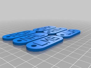 3 q3 blok 1 Anahtarlık özelleştirilmiş 3d print model - Mito3D