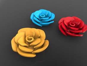 flower 20 decor decoration decorative flowers garden indoor rose 3d print model - Mito3D