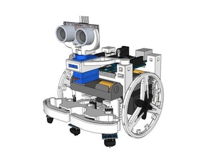 dasaki 2wd robot telaio la robotica arduino kit servo 3d print model - Mito3D