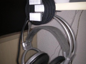 headphones hook shelf board organization 3d print model - Mito3D