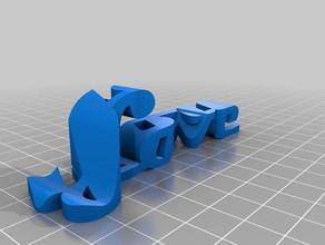 te amo signos logotipos 3d print model - Mito3D