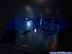 batman vs superman yan seçin logosu işaretler logoları 3d 3d print model - Mito3D