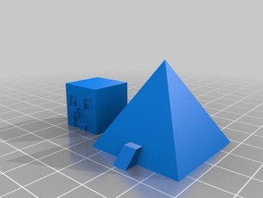 minecraft pirâmide 3d impressão 3d print model - Mito3D