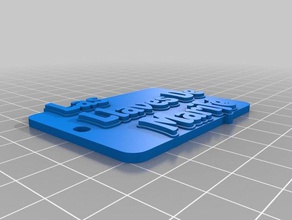 las llaves marife Schlüsselanhänger angepasst 3d print model - Mito3D