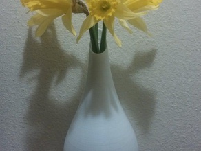 goccia parete del vaso arredamento la decorazione fiore di fiori coperta 3d print model - Mito3D