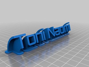 toni name office customized 3d print model - Mito3D