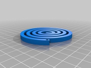 spiral Schlüsselanhänger 3d print model - Mito3D
