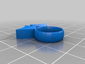 mustache ring accessories 3d print model - Mito3D