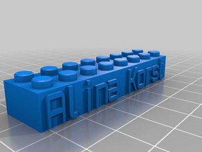 alina lego construção brinquedos personalizado 3d print model - Mito3D