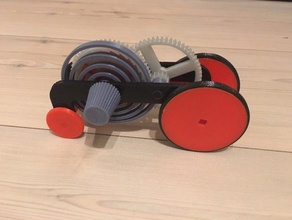 Reifen pla Frühling motor rolling chassis mechanisch ist Spielzeug 3d print model - Mito3D