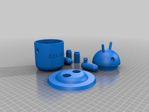zlex droid 1 recipientes personalizado 3d print model - Mito3D