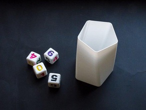 simple dice cup toy game accessories board components boardgame boardgames roller die tabletop 3d print model - Mito3D
