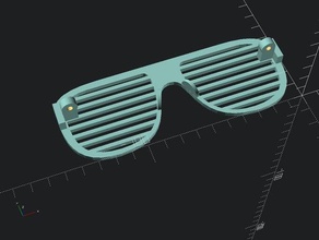parametric-shutter-Brille - Zubehör openscad shutter shades 3d print model - Mito3D