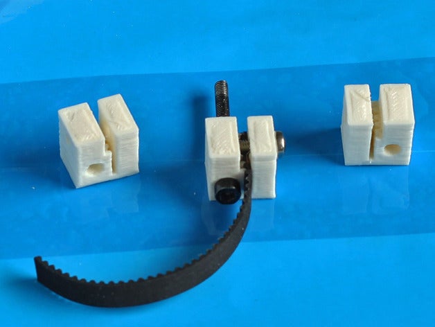 simple gt2 belt clamp solidoodle 2 screw replacement 3d printer parts clip 3D print model - Mito3D