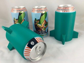 missile beer can koozie kitchen dining 3d print model - Mito3D