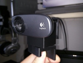 rotatable webcam mount computer screen camera display webcamera 3d print model - Mito3D