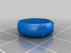 cross ring rings 3d print model - Mito3D