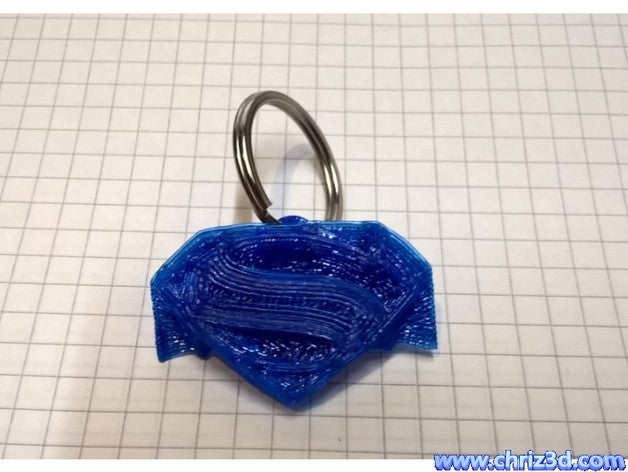 batman vs superman logo keychain porte-clés 3D print model - Mito3D