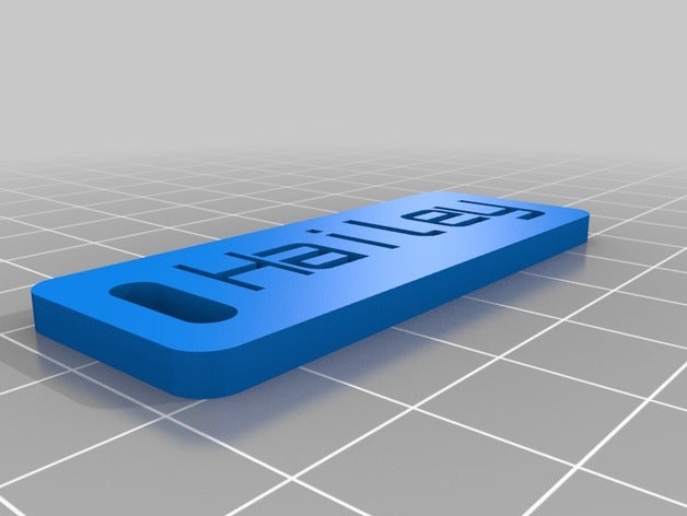 hailey tag - Organisation angepasst 3D print model - Mito3D