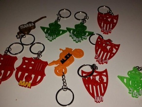 keychain football spanish teams keychains 3d print model - Mito3D