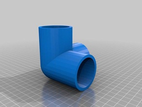 1-14 pvc 3 way elbow parts customized 3d print model - Mito3D